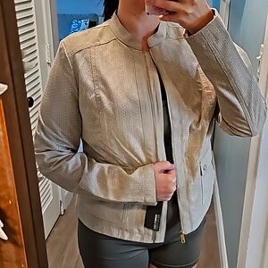 NWT Kenneth Cole Reaction Faux Suade Tan Jacket